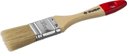 Кисть плоская  ЗУБР "УНИВЕРСАЛ-МАСТЕР", натуральная щетина, деревянная ручка, 38мм 4-01003-038 купить в Надыме
