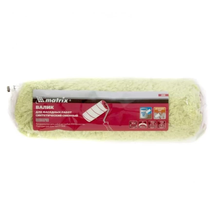 Валик сменный для Фасадных работ синтетич 180 мм ворс 18 мм D 40 мм D ручки 6 мм полиакрил Matrix 80896 купить в Надыме