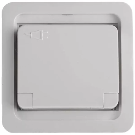 Розетка СВЕТОЗАР "ГАММА" одинарная с крышкой, с заземлением, цвет белый,16А/~250В SV-54110-W купить в Надыме