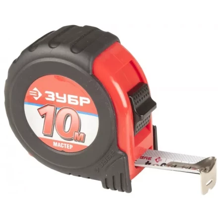Рулетка ЗУБР "МАСТЕР", обрезиненный корпус, 10мх25мм 34055-10-25_z01 купить в Надыме