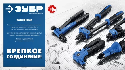 ЗУБР 4.0 x 10 мм, 50 шт, стальные заклепки, Профессионал (313126-40-10) купить в Надыме