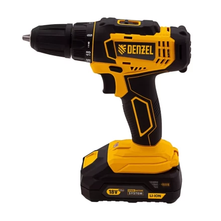 Дрель-шуруповерт аккумуляторная Denzel 26115, CDL-18-01CB, Li-Ion, 18 В, 1 аккумулятор купить в Надыме