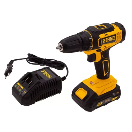 Дрель-шуруповерт аккумуляторная Denzel 26115, CDL-18-01CB, Li-Ion, 18 В, 1 аккумулятор купить в Надыме