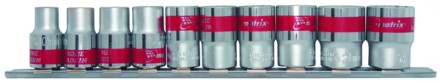 Набор универсальных торцевых головок 1/2&quot;, Spline, CrV, 10шт., 10-22мм Matrix 13597 купить в Надыме