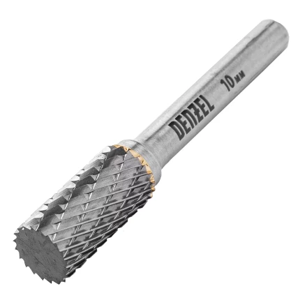 Борфреза по металлу твердосплавная, цилиндрическая, тип-А, 10 мм// Denzel 72001 купить в Надыме