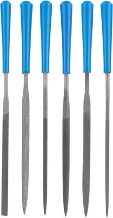 Набор ЗУБР "ЭКСПЕРТ": Надфили, пластмассовая ручка, насечка 2 = Бархатная, с чехлом, 100мм, 6шт 16022-2-H6 купить в Надыме