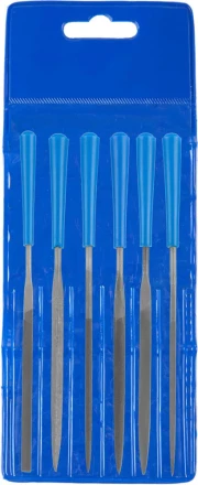 Набор ЗУБР "ЭКСПЕРТ": Надфили, пластмассовая ручка, насечка 2 = Бархатная, с чехлом, 100мм, 6шт 16022-2-H6 купить в Надыме