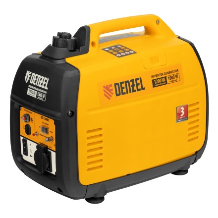 Генератор инверторный Denzel GT-1200iS, 1.2 кВт, 230 В, бак 2.4 л, закрытый корпус, ручной старт купить в Надыме