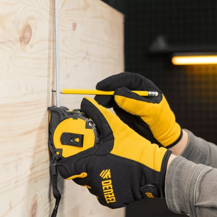 Рулетка Denzel 5м х 19мм, автоматич. фиксац., нейлон. покрытие, магнит. зацеп, двухстор. разметка, 31521 купить в Надыме