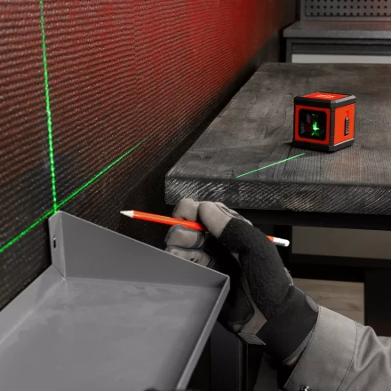 Лазерный уровень MTX XQB GREEN Basic SET, 20 м, зеленый луч, батарейки, резьба 1/4" 35019 купить в Надыме