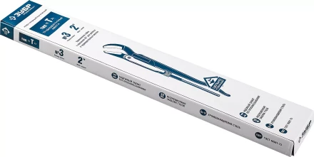 Ключ трубный рычажный ЗУБР &quot;ПРОФЕССИОНАЛ&quot;, изогнутые губки, цельнокованый, Сr-V, № 3,  2&quot; 27337-3_z01 купить в Надыме