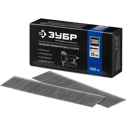 Гвозди тип 300, 35 мм, особотвердые, ЗУБР "ПРОФЕССИОНАЛ" 31830-35, 5000 шт 31830-35 купить в Надыме