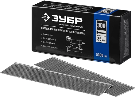 Гвозди тип 300, 35 мм, особотвердые, ЗУБР "ПРОФЕССИОНАЛ" 31830-35, 5000 шт 31830-35 купить в Надыме