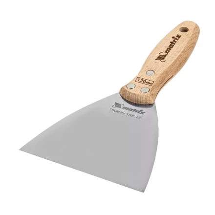 Шпательная лопатка из нержавеющей стали Matrix, 120 мм, буковая рукоятка, EFP 85618 купить в Надыме