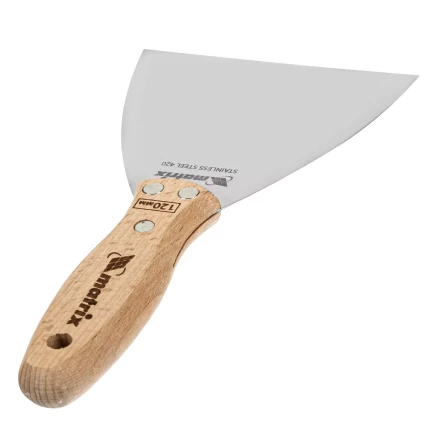 Шпательная лопатка из нержавеющей стали Matrix, 120 мм, буковая рукоятка, EFP 85618 купить в Надыме
