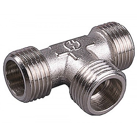 Тройник GENERAL FITTINGS никелированная латунь, ш/ш/ш, 1/2&quot; 51051-1/2 купить в Надыме