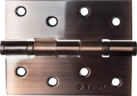 Петля универсальная ЗУБР "ЭКСПЕРТ", 2 подшипника, цвет ст. медь (AC), с крепежом, 100х75х2,5мм, 2 шт 37601-100-6 купить в Надыме