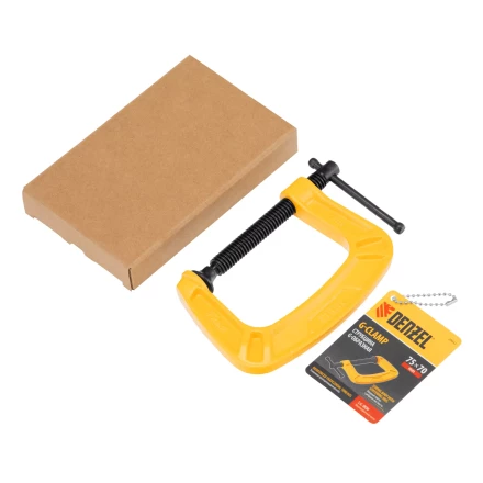 Струбцина G-образная Denzel, усиленная, 75 мм, 20642 купить в Надыме