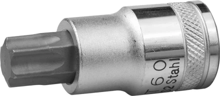 Торцовая бита-головка KRAFTOOL "INDUSTRIE QUALITAT", материал S2, TORX, сатинированная, 1/2", Т60 27905-60_z01 купить в Надыме