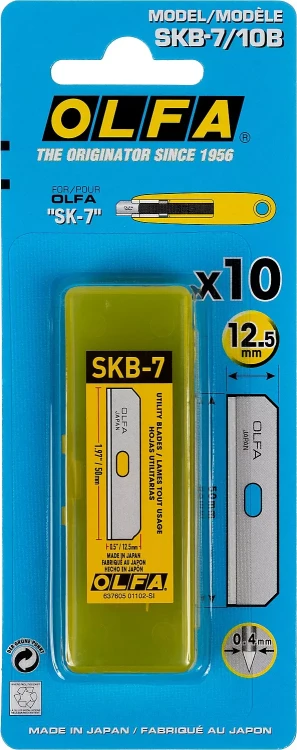 Лезвие OLFA специальное, для "OL-SK-7", 12,5мм, 10шт OL-SKB-7/10B купить в Надыме