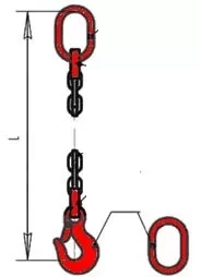 Строп цепной одноветвевой 1СЦ 12.5 т  L=1 м  8 кл купить в Надыме