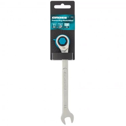 Ключ комбинированный трещоточный 11 мм количество зубьев 100 Gross 14849 купить в Надыме