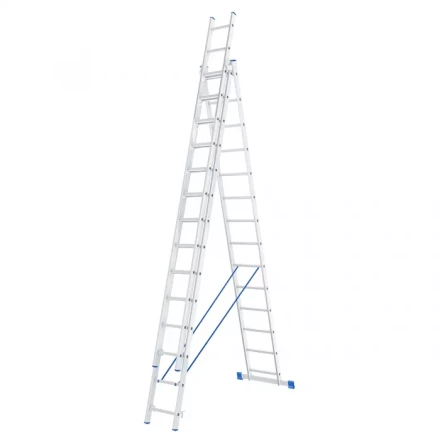 Лестница алюминиевая 3х14 ступеней трехсекционная СИБРТЕХ 97824 купить в Надыме