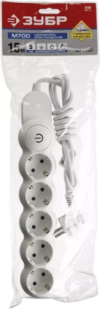 Удлинители электрические М700 5 гнезд с кнопкой серия МАСТЕР купить в Надыме