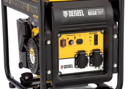 Генератор инверторный GT-2500iF, 2.5 кВт, 230 В, бак 5 л, открытый корпус, ручной старт Denzel 94704 купить в Надыме