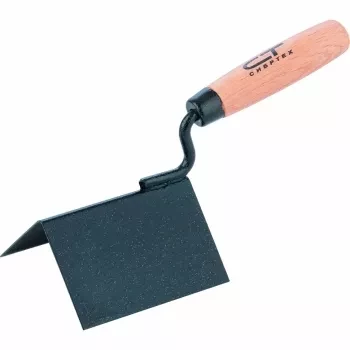 Кельма угловая, 110 х 75 х 75 мм, стальная, для внешних углов, буковая ручка  СИБРТЕХ 86313 купить в Надыме