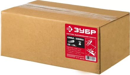 ЗУБР СВП, комплект: 1,7 мм, клин + зажим 250 + 250 шт, система выравнивания плитки (3385-H250) купить в Надыме