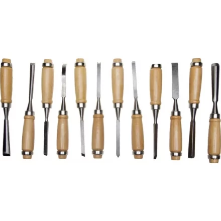 Набор STAYER "PROFI": Стамески фигурные с деревянной ручкой, 12шт 1835-H12_z01 купить в Надыме