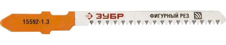 Полотна ЗУБР &quot;ЭКСПЕРТ&quot;, T101AO, для эл/лобзика, Cr-V, по дереву, фигурный рез, EU-хвост., шаг 1,3мм, 50мм, 2шт 15592-1.3_z01 купить в Надыме