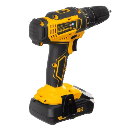 Дрель-шуруповерт аккумуляторная Denzel 26116, CDL-18-02BM, Li-Ion, 18 В, 2 аккумулятор купить в Надыме