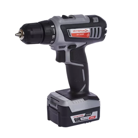 Аккумуляторная дрель-шуруповерт ИНТЕРСКОЛ ДА-14,4ЭР Li-ion АПИ (2 х 1,5Ач) купить в Надыме