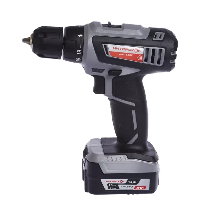 Аккумуляторная дрель-шуруповерт ИНТЕРСКОЛ ДА-14,4ЭР Li-ion АПИ (2 х 1,5Ач) купить в Надыме