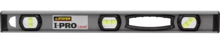 Уровень STAYER "PROFESSIONAL" I-PROLevel, усилен рельс с ручками, утолщен особопрочн профиль, точность 1мм/м, 3 ампулы, 60см 3477-060 купить в Надыме