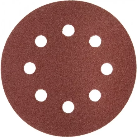 Круг шлифовальный ЗУБР "МАСТЕР" универсальный, из абразивной бумаги на велкро основе, 8 отверстий, Р120, 125мм, 5шт 35562-125-120 купить в Надыме