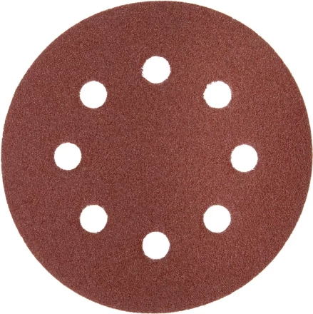 Круг шлифовальный ЗУБР "МАСТЕР" универсальный, из абразивной бумаги на велкро основе, 8 отверстий, Р120, 125мм, 5шт 35562-125-120 купить в Надыме