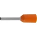 Наконечник СВЕТОЗАР штыревой, изолированный, для многожильного кабеля, оранжевый, 0,5 кв. мм, 25шт 49400-05 купить в Надыме