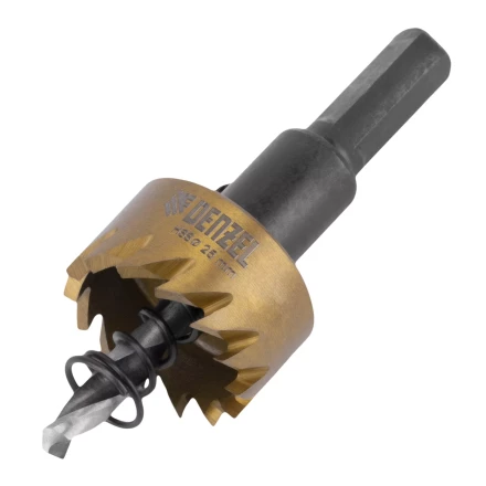 Коронка по металлу HSS, 25 мм, нитридтитановое покрытие Denzel 724104 купить в Надыме