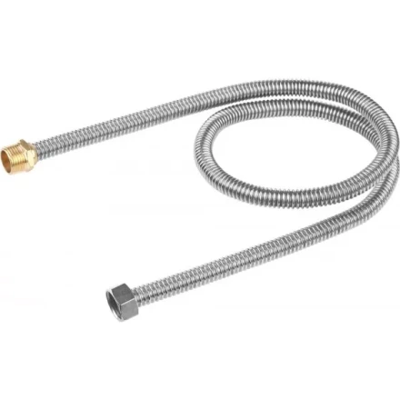 Подводка ЗУБР "ЭКСПЕРТ" сильфонная из нержавеющей стали, для воды, г/ш  (гайка-штуцер), 1/2", 1,0м 51011-G/S-100 купить в Надыме