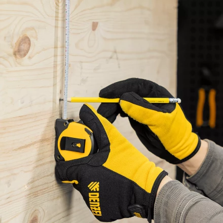 Рулетка Denzel 3м х 16мм, двухкомп. корпус, магнитный обрезиненный зацеп, 31530 купить в Надыме