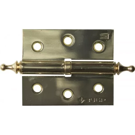 Петля дверная разъемная ЗУБР "ЭКСПЕРТ", 1 подшипник, цвет латунь (PB), правая, с крепежом, 75х63х2,5мм, 2 шт 37605-075-1R купить в Надыме