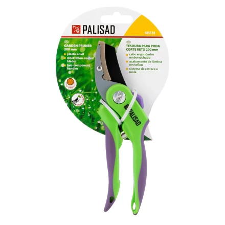 Секатор с наковальней Palisad, 200 мм, двухкомпонентные рукоятки, 605518 купить в Надыме