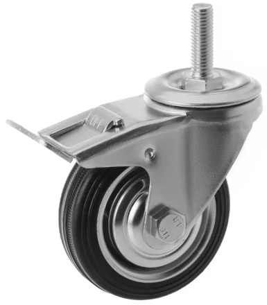 Колесо поворотное SCtB 97 85 мм резина с болтом и тормозом (F) 1046156 купить в Надыме