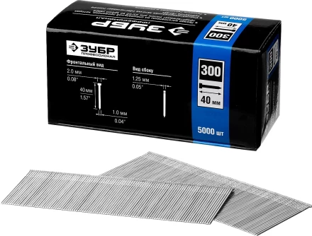 Гвозди тип 300, 40 мм, особотвердые, ЗУБР "ПРОФЕССИОНАЛ" 31830-40, 5000 шт 31830-40 купить в Надыме