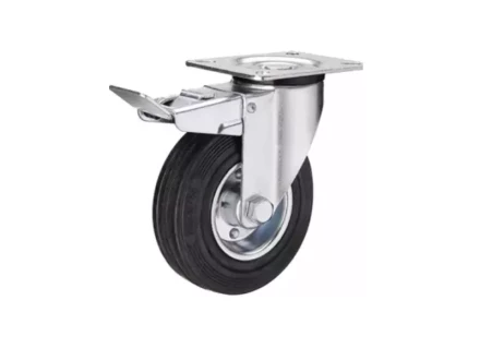 Колесо поворотное усиленное резина SRCB 97 80 мм с тормозом 1027194 купить в Надыме