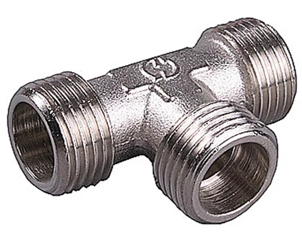 Тройник GENERAL FITTINGS никелированная латунь, ш/ш/ш, 3/4" 51051-3/4 купить в Надыме