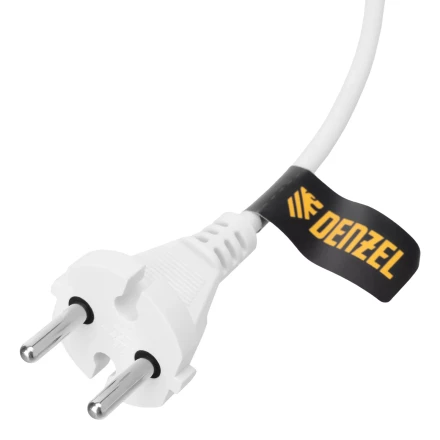 Шнур сетевой Denzel Energy Series, ПВС, 1,5 м, 2 x 1 мм, с неразборной вилкой, белый, 3 м, 37660 купить в Надыме